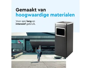 BRASQ Asbak met Afvalbak AT600 Zwart 16 Liter - 4