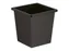 Vierkant Tapse Papierbak Metaal 27 Liter Zwart