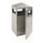 RVS combi-asbak,HxBxD 919x396x425mm,afvalbak inhoud 75l,romp RVS
