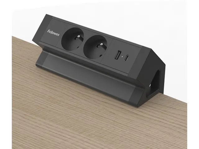 contactdoos Power Desk 2 zwart voor België