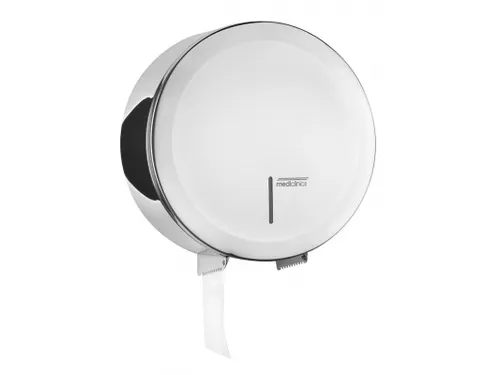 Toiletpapier dispenser RVS Hoogglans voor Midi Jumborol Toiletpapier
