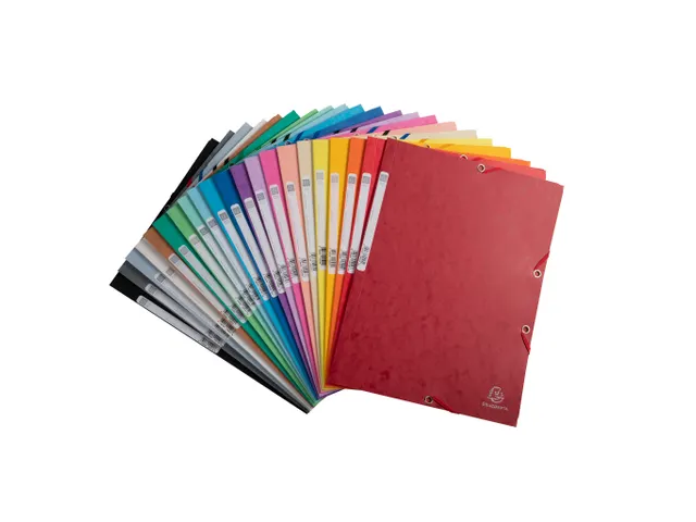 Chemises à élastiques carte lustrée 3 rabats - Couleurs assorties