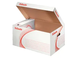 Archief- en transportdoos met deksel Esselte 560x265x380mm wit