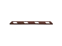 parkeerplaatsbegrenzing,B 1800mm,recyclebaar rubber,roodbruin/wit