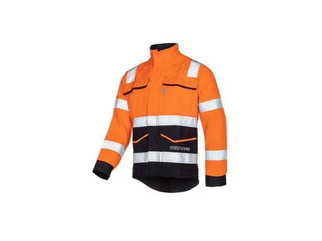 Sioen Orlu jas, fluo oranje/marineblauw, maat 54, per stuk