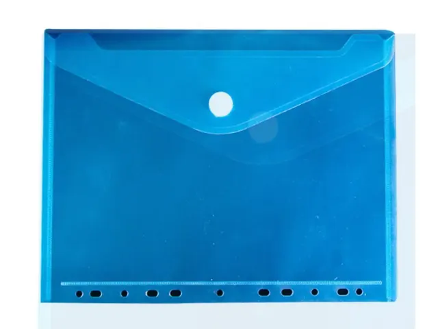 Enveloptas Velcro Sluiting A4 Geperforeerd 11-gaats Blauw 10 Stuks
