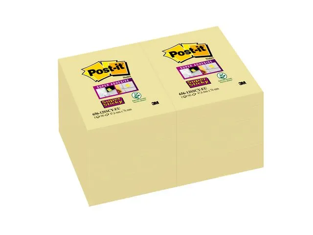 Super Sticky Notes Canary Yellow, 47,6 x 76 mm, Geel