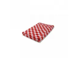 Keukendoek Handdoek geblokt 60x60cm rood/wit 6 stuks