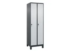 locker,HxBxD 1950x600x500mm,2vak,vak B 300mm,draaigrendel,voeten