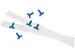 Flèche de planification 7mm Plastique Bleu Transparent