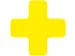 plaksymbool,plus,markering HxB 150x150mm,PVC,geel