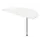 aanbouwtafel,i.h.v.,HxBxD 720-840x1200x600mm,halfrond,Bl-wit