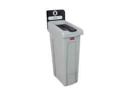 Slim Jim Recyclingstation Rest Gesloten Deksel 87 Liter Grijs Zwart