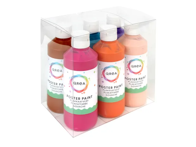 Plakkaatverf Qrea set à 6 fun kleuren 250ml
