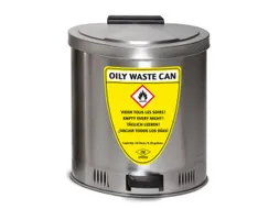 afvalbak voor poetsdoeken,RVS,20l,HxBxD 429x385x382mm,m. pedaal