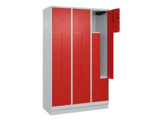 Z-garderobekast,HxBxD 1950x1200x500mm,vak B 200/400mm,cil.-slot,sokkel - 2