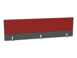 opzetpaneel bureau aanbouw achter MS-donkergrijs BN4011-rood 2000mm