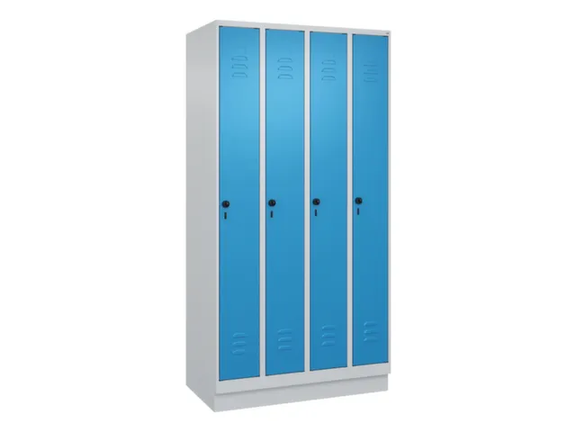 locker,HxBxD 1950x1000x500mm,4vak,vak B 250mm,draaigrendel,sokkel