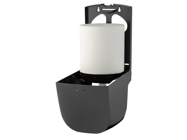 PlastiQline Poetsroldispenser midi kunststof zwart wandmontage