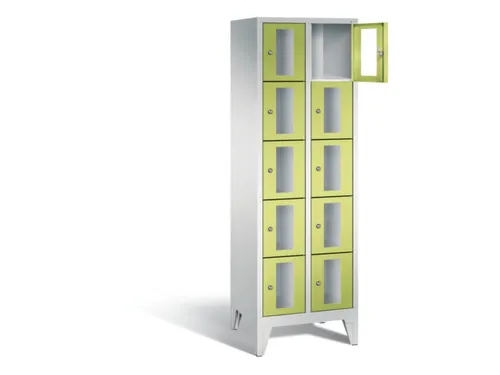 Lockerkast 1850x610x500mm 2x5 vakken Cilinderslot Poten, RDS1108060
