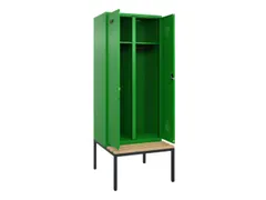 locker met bank,voor scheiding van kleding,HxBxD 2120x800x815mm,2vak