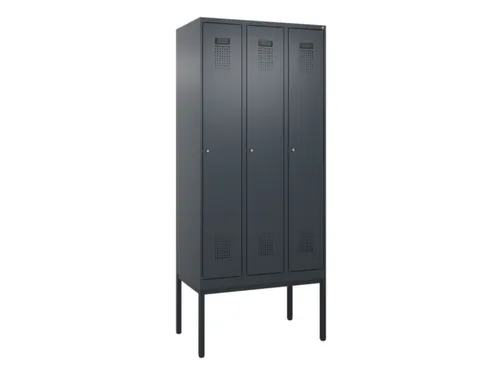 locker,HxBxD 2120x900x500mm,3vak,vak B 300mm,cil.-slot,voetonderstel