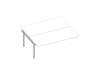 aanbouwtafel,i.h.v.,v. benchtafel m. 4-voet,HxBxD 680-760x1800x1600mm - 1