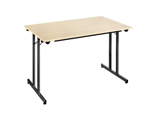 Klaptafel Vrijstaand 120x70 Cm Onderstel Zwart Blad Esdoorn