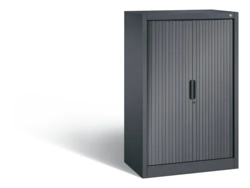 jaloeziedeurkast,HxBxD 1230x800x420mm,2xStalen bodem,rolluik RAL7021