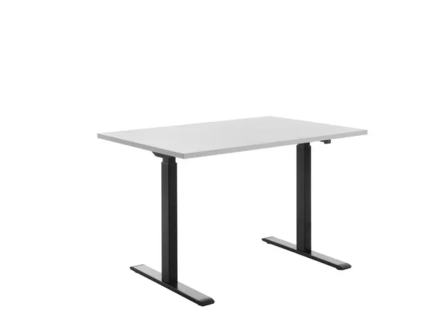 Elektrisch ihv bureau,HxBxD 700-1200x1200x800mm,blad grijs