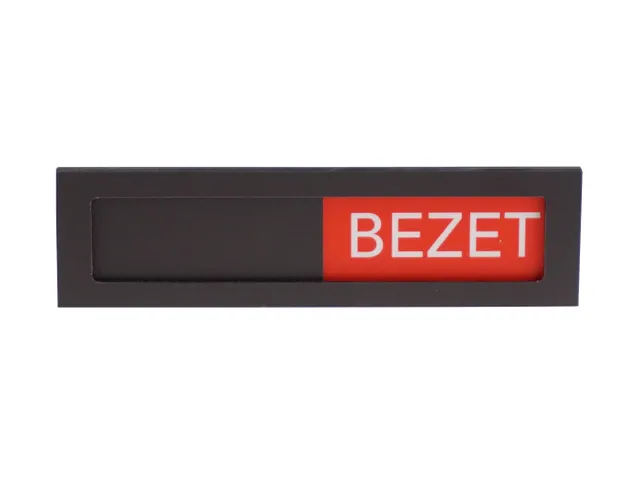 Premium Schuifbord Zwart Vrij Bezet Groen Rood 150x40mm