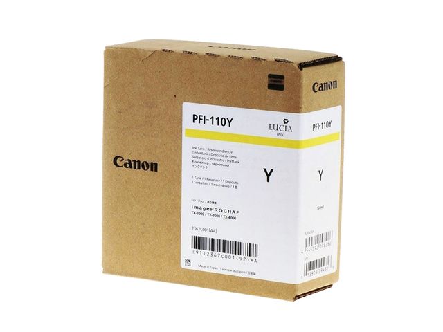 Inktcartridge Canon PFI-110 geel | DiscountOffice.nl