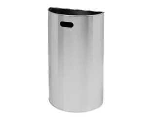 afvalbak,40l,HxBxD 647x395x195mm,wandmontage,romp RVS - 1