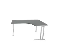 Bureau In Vrije Vorm Hxbxd 720x1600x1200mm Ms-Donkergrijs