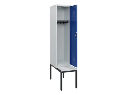 locker met bank,HxBxD 1950x400x815mm,1vak,vak B 400mm,cilinderslot