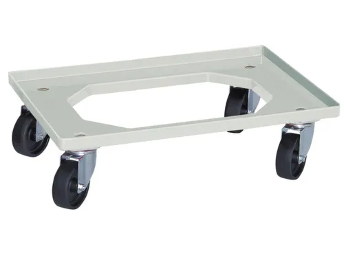 Bakonderwagen Natuur 250kg Laadvloer Lxb 600x400mm Kunststof Wielen