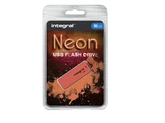 USB stick 2.0 Integral Neon USB-A 16GB oranje