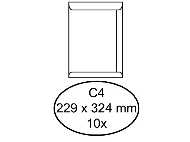 Envelop Quantore Akte C4 229x324mm 120gr Wit zelfklevend