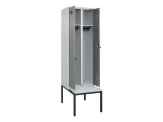 locker met bank,voor scheiding van kleding,HxBxD 2120x600x815mm,2vak - 1