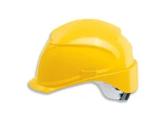 Uvex Airwing BSWR veiligheidshelm, HDPE, draaiknop, geel, per stuk gev