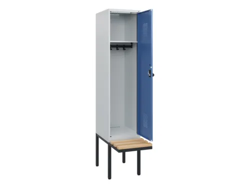 locker met bank,HxBxD 1950x400x815mm,1vak,vak B 400mm,draaigrendel