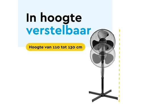 Statiefventilator BRASQ F300 Ø 40cm zwart