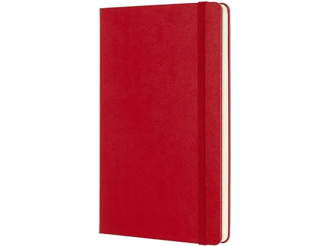 Notitieboek Moleskine large 130x210mm blanco hard cover scarlet red