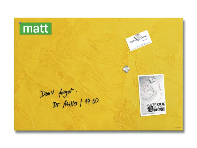 Glas Magneetbord Sigel Artverum Yellow Structure mat 60x40cm