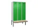 armoire vestiaire avec banc noir et blanc,HxlxP 2120x1200x815mm