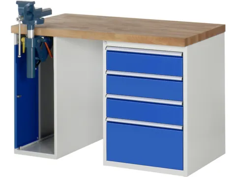 werkbank,HxBxD 890x1250x700mm,beukblad,draagverm. 750kg,2containers