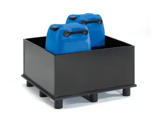 Opvangbak Hdpe Bxdxh 870x870x530mm V. 1x220l M. Poten Open Volume 225l - 1