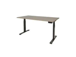 Elektrisch Bureau Dextro Plus 200x80cm Frame Zwart Blad Robson Eik - 1