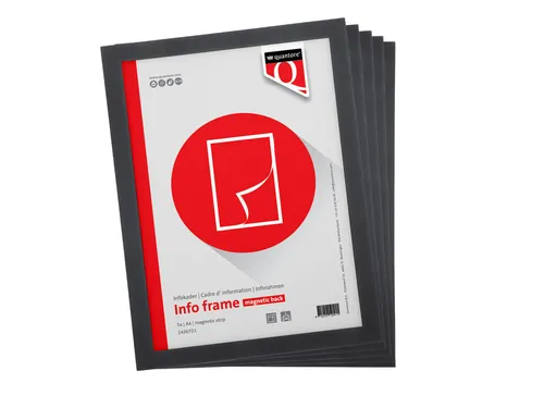 Infokader Quantore magnetisch 5- pack A4 zwart