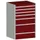 ladekast HxBxD 1200x800x750mm 7laden romp RAL7035 front RAL3004